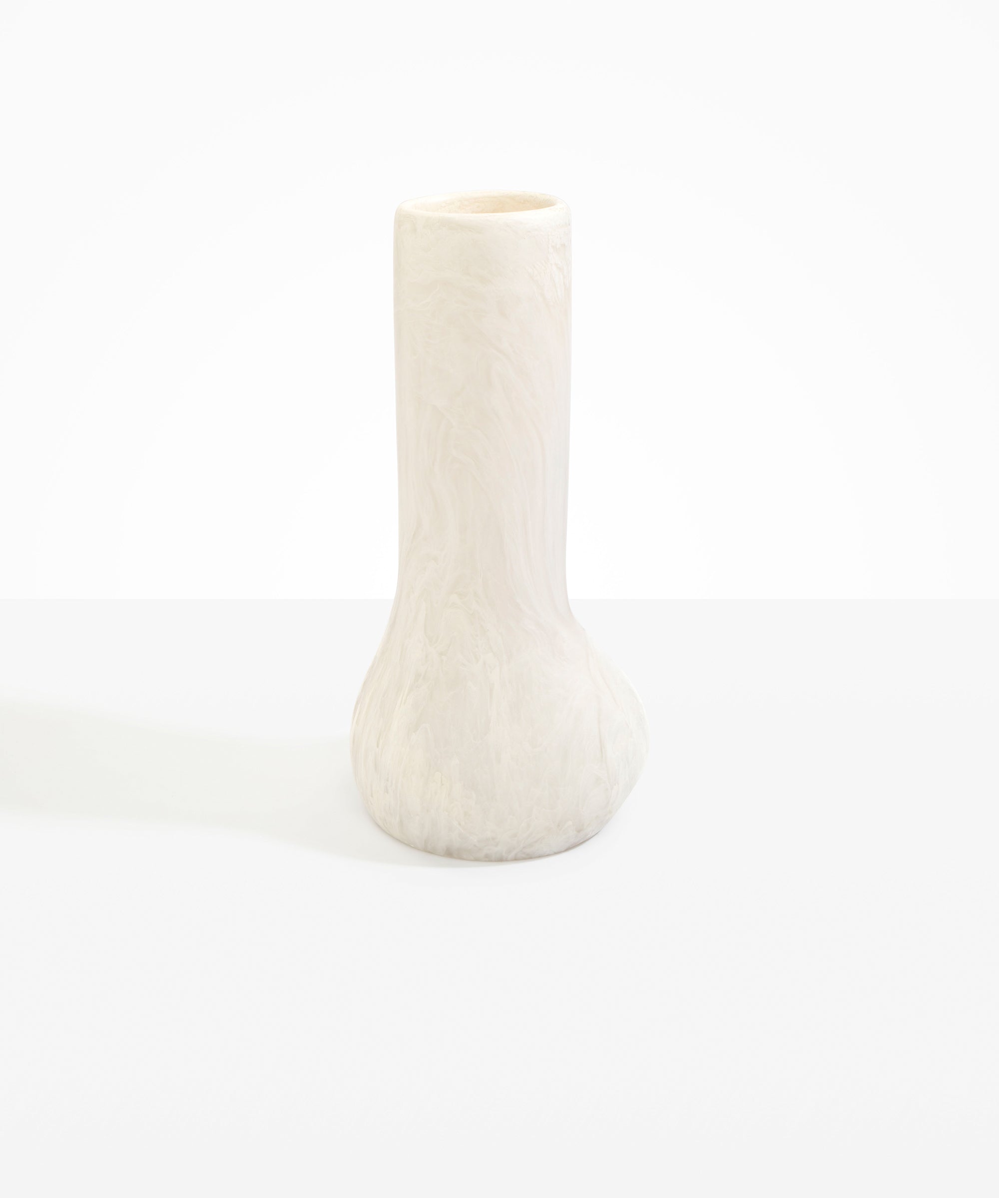 Dinosaur Designs Tall Stem Vase in Chalk Swirl Colour resin