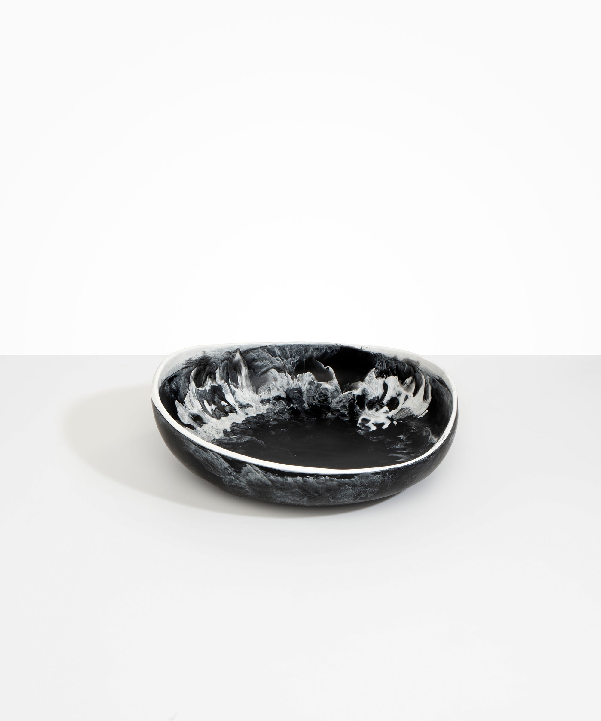 Dinosaur Designs Medium Flow Bowl Bowls in Black Marble Colour resin