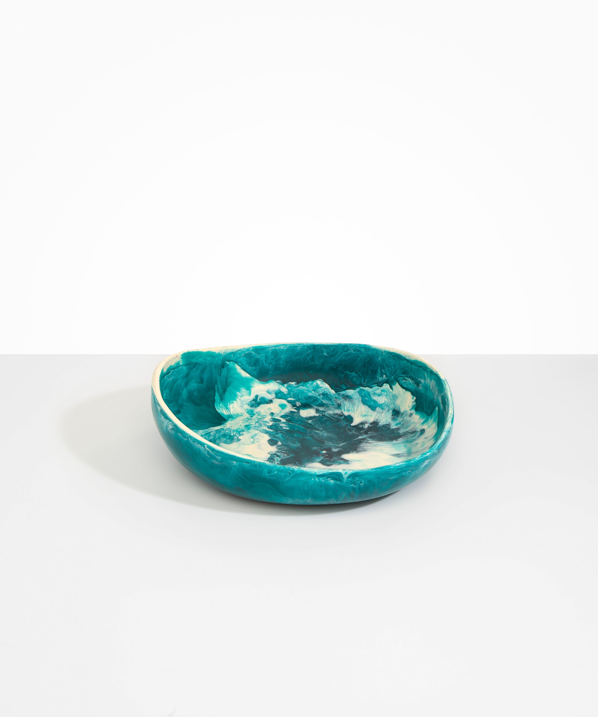 Dinosaur Designs Medium Flow Bowl in Lagoon Colour resin