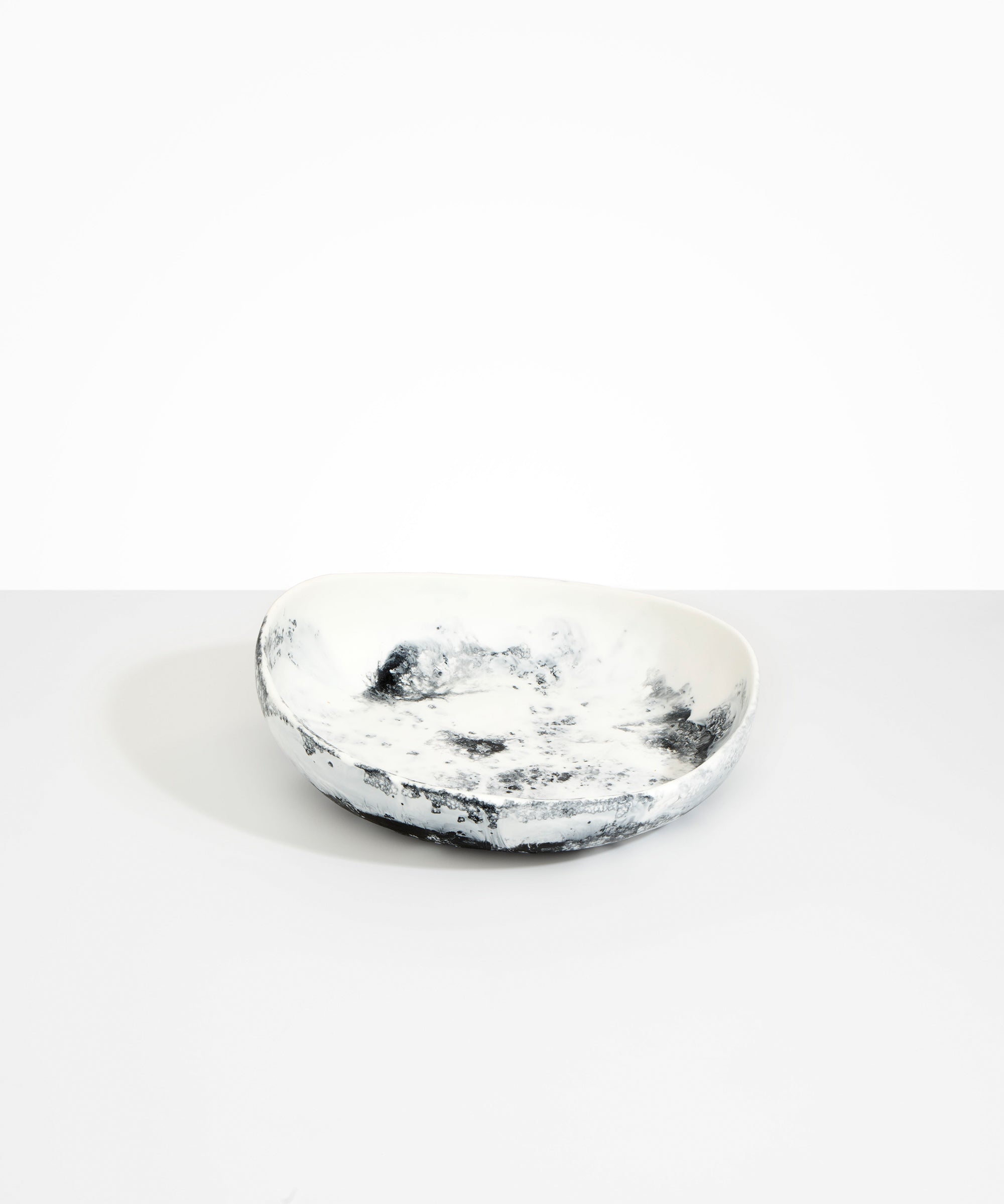 Dinosaur Designs Medium Flow Bowl Bowls in White Marble Colour resin