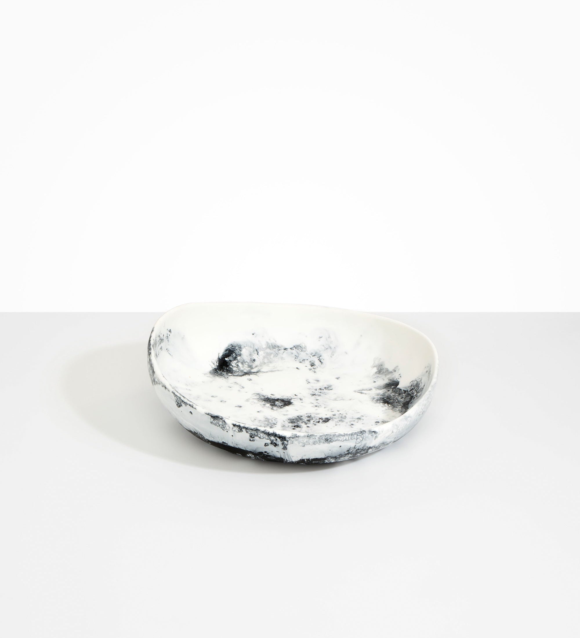 Dinosaur Designs Medium Flow Bowl Bowls in White Marble Colour resin