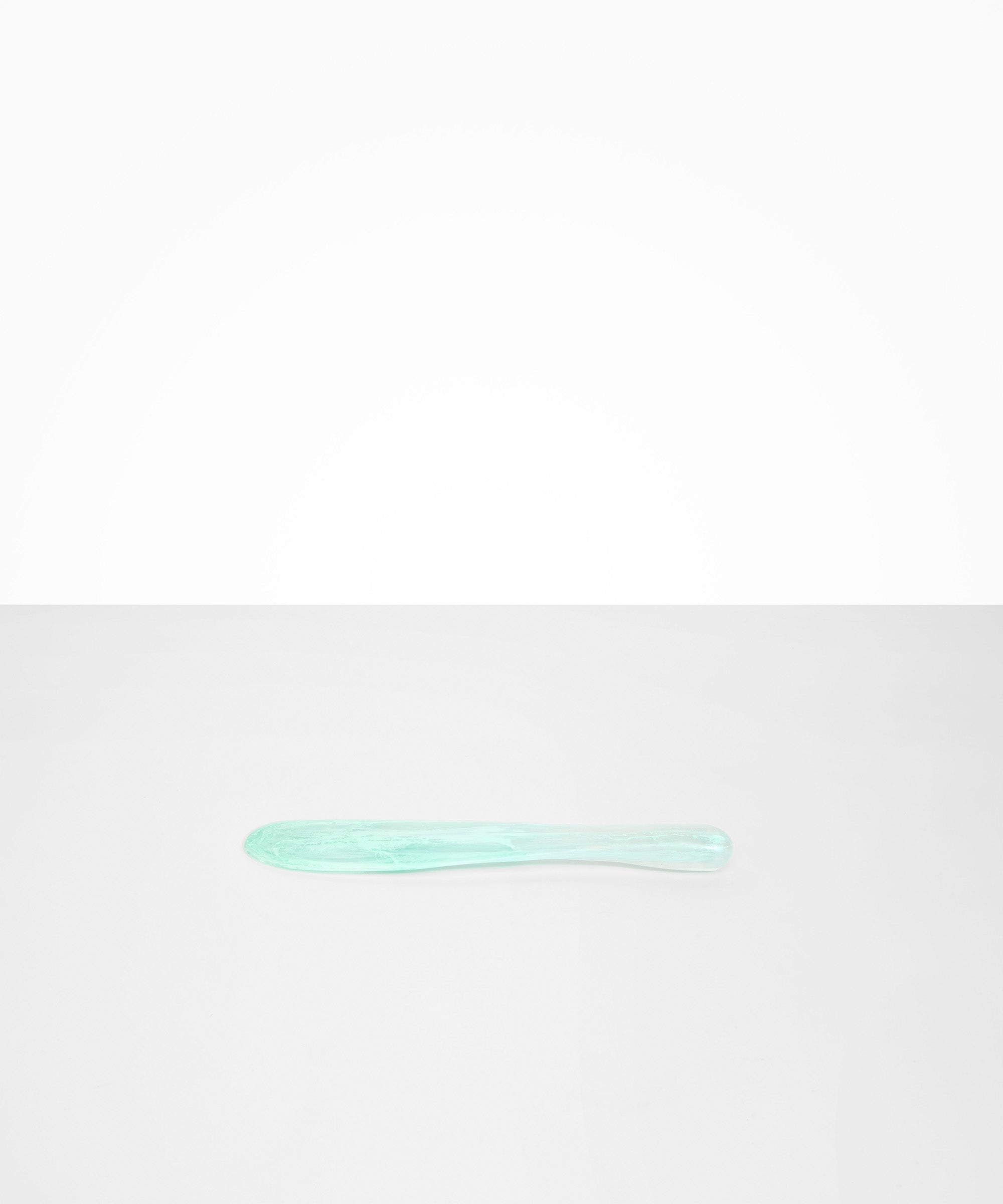 Dinosaur Designs Temple Cake Knife cake knife and server mint blue green coloured resin.