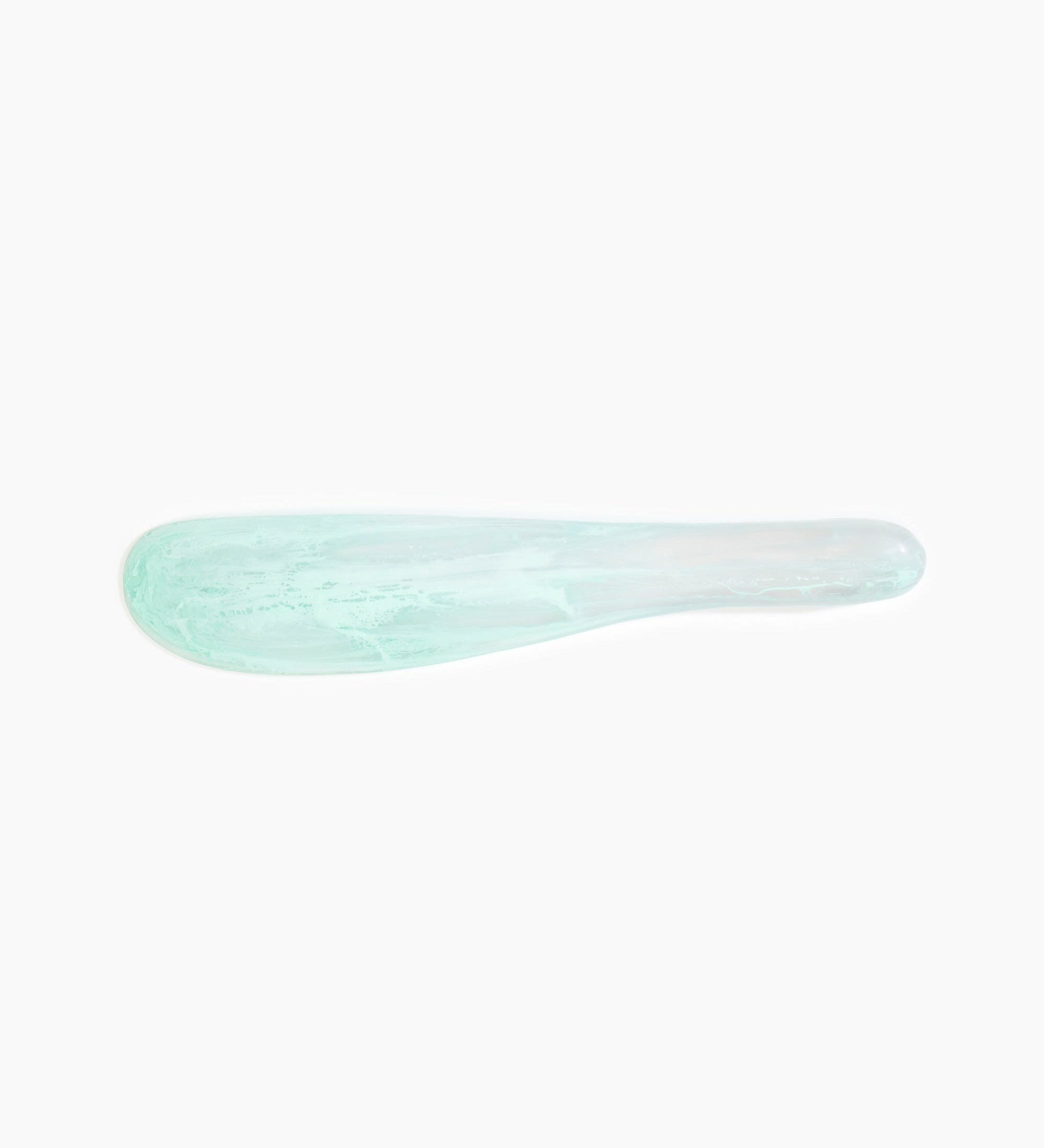 Dinosaur Designs Temple Cake Knife cake knife and server mint blue green coloured resin.