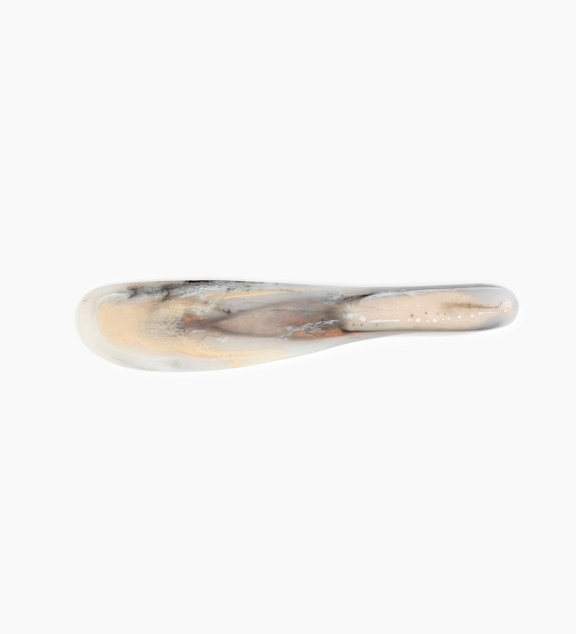 Dinosaur Designs Temple Cake Knife cake knife and server in sandy pearl coloured resin.