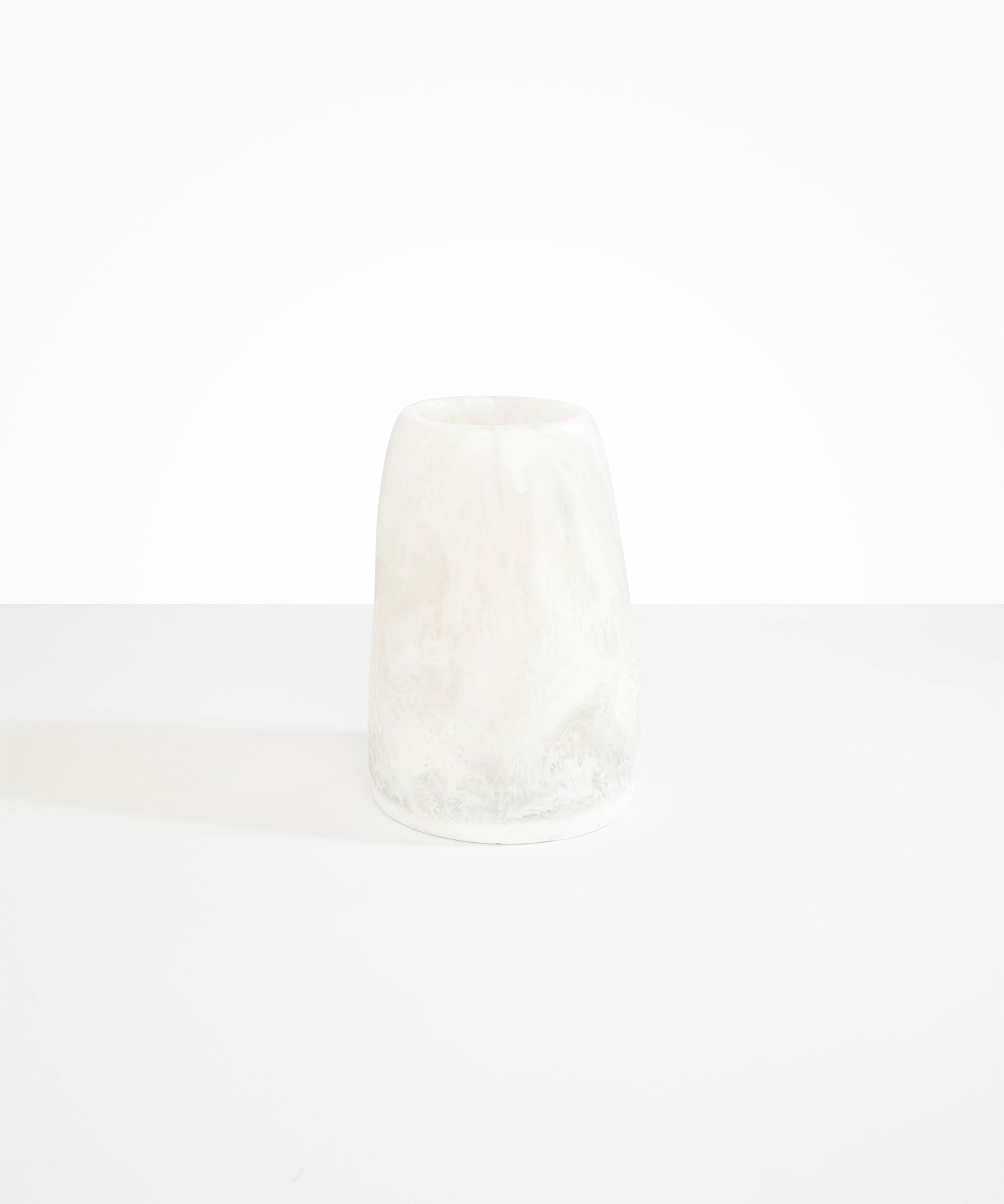 Dinosaur Designs Large Pebble Vase Vases in Snow Swirl Colour resin