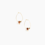 Dinosaur Designs Joie De Vivre Hoop Earrings Earrings in Light Horn Colour resin with Gold-Filled Material