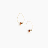 Dinosaur Designs Joie De Vivre Hoop Earrings Earrings in Light Horn Colour resin with Gold-Filled Material