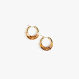 Dinosaur Designs Small Horn Hoop Earrings in Light Horn Colour resin with Nano-Coated Brass Material.