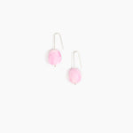 Dinosaur Designs Earth Wire Earrings Earrings in Shell Pink Colour resin with 925 Sterling Silver Material