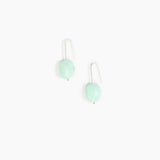 Dinosaur Designs Earth Wire Earrings in Mint Colour resin with 925 Sterling Silver Material