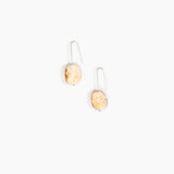Dinosaur Designs Earth Wire Earrings in Light Horn Colour resin with 925 Sterling Silver Material