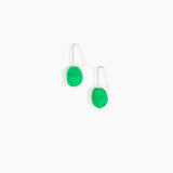 Dinosaur Designs Earth Wire Earrings in Leaf Colour resin with 925 Sterling Silver Material.