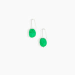Dinosaur Designs Earth Wire Earrings in Leaf Colour resin with 925 Sterling Silver Material.