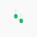 Dinosaur Designs Earth Wire Earrings in Leaf Colour resin with 925 Sterling Silver Material.