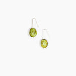 Dinosaur Designs Earth Wire Earrings in Malachite Colour resin with 925 Sterling Silver Material