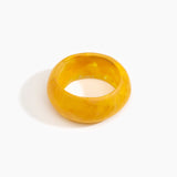 Dinosaur Designs Large Organic Oval Bangle Bracelets in Honeycomb Colour resin with Wide Fit