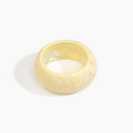 Dinosaur Designs Large Organic Oval Bangle Bracelets in Lemon Colour resin with Wide Fit