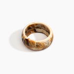 Dinosaur Designs Large Organic Oval Bangle Bracelets in Light Horn Colour resin with Wide Fit