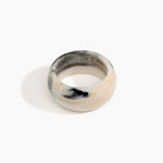 Dinosaur Designs Large Organic Oval Bangle Bracelets in Sandy Pearl Colour resin with Wide Fit