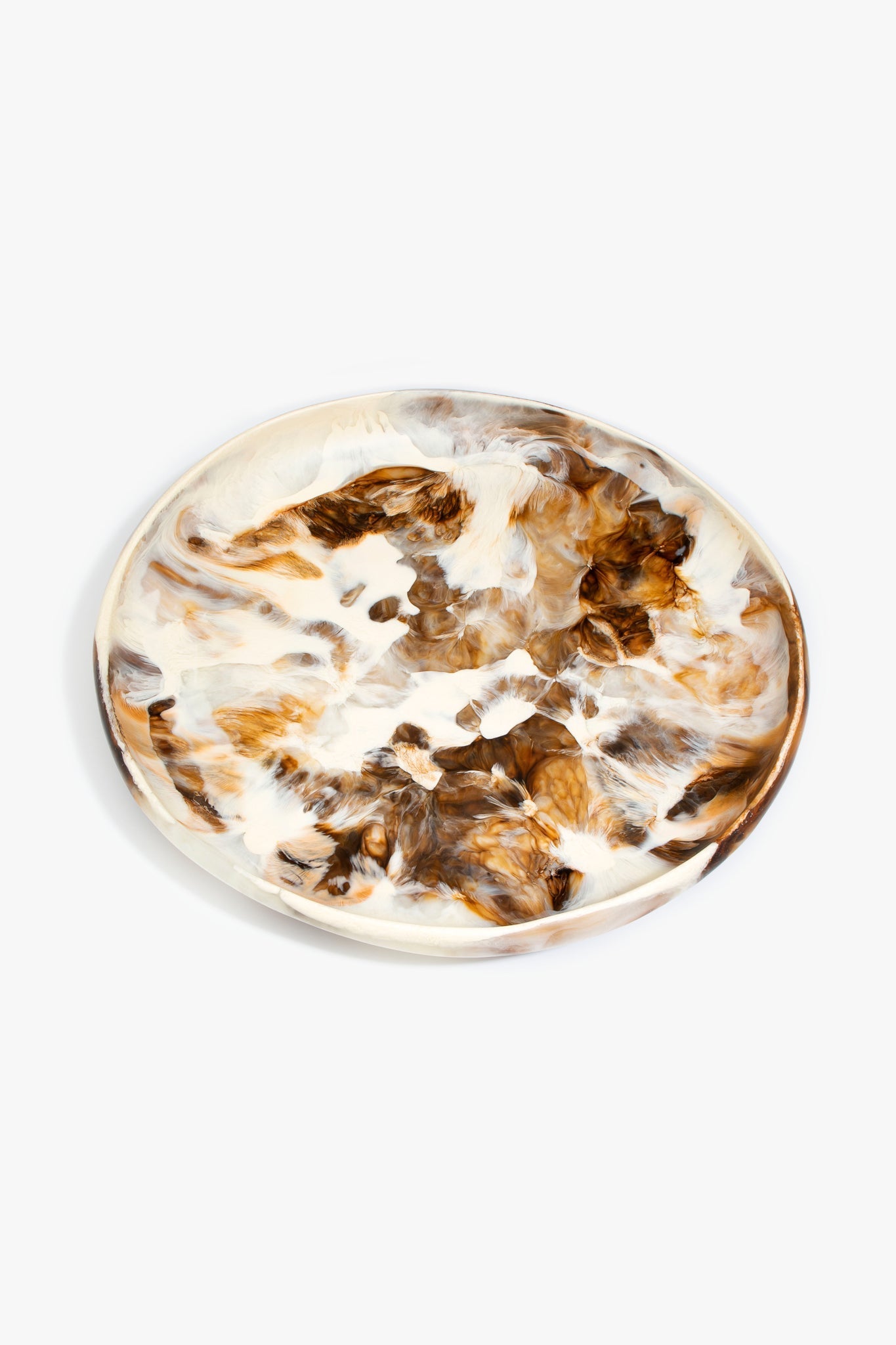 Dinosaur Designs BWLERTXLG Extra Large Earth Bowl in Light Horn brown colour resin..