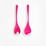 Dinosaur Designs Dew Servers Tableware in Flamingo Colour resin 