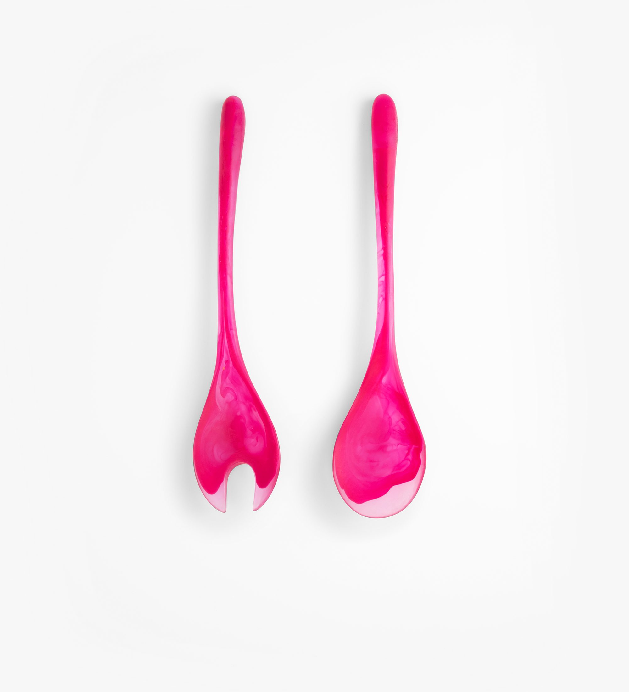 Dinosaur Designs Dew Servers Tableware in Flamingo Colour resin 