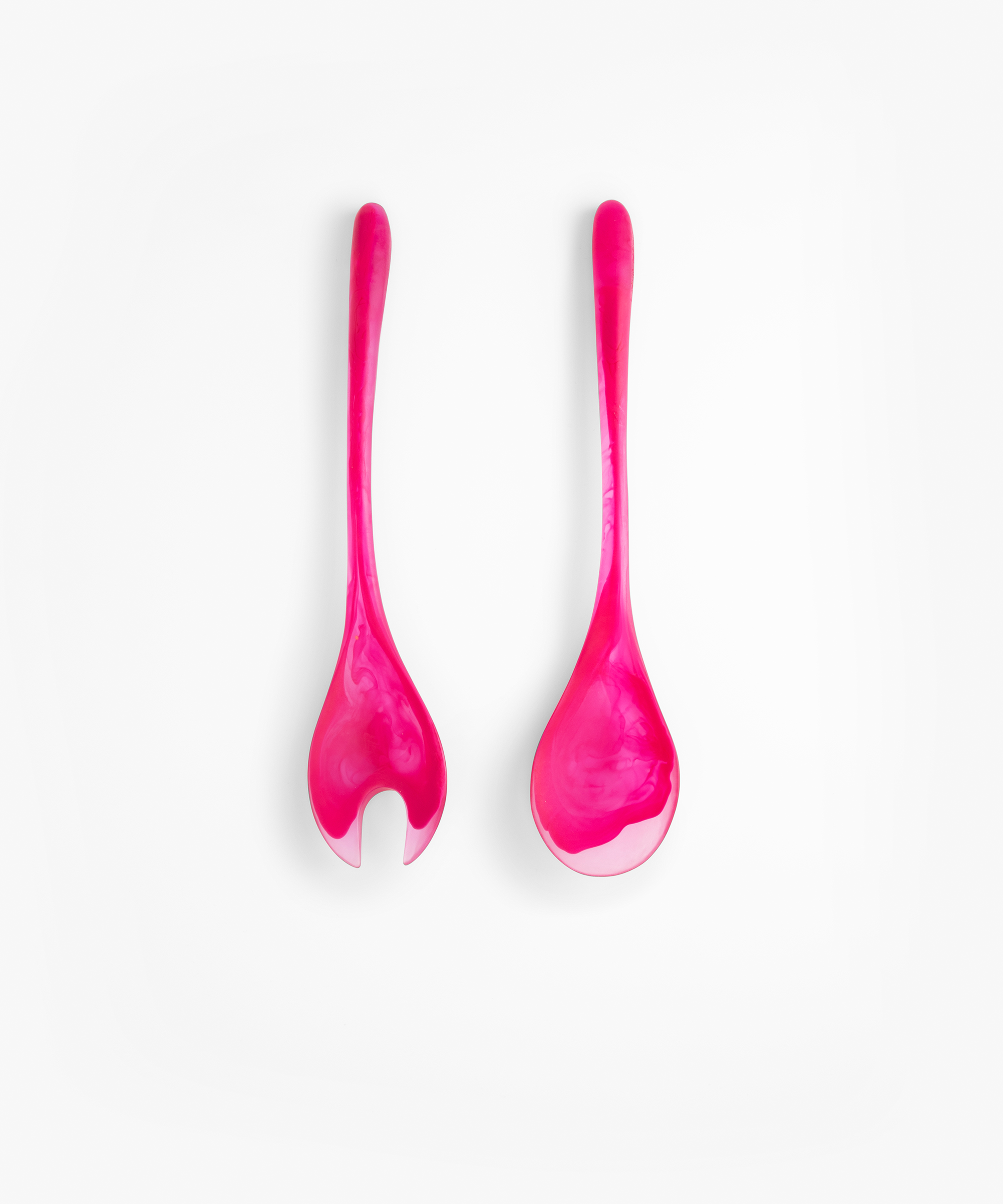 Dinosaur Designs Dew Servers Tableware in Flamingo Colour resin 