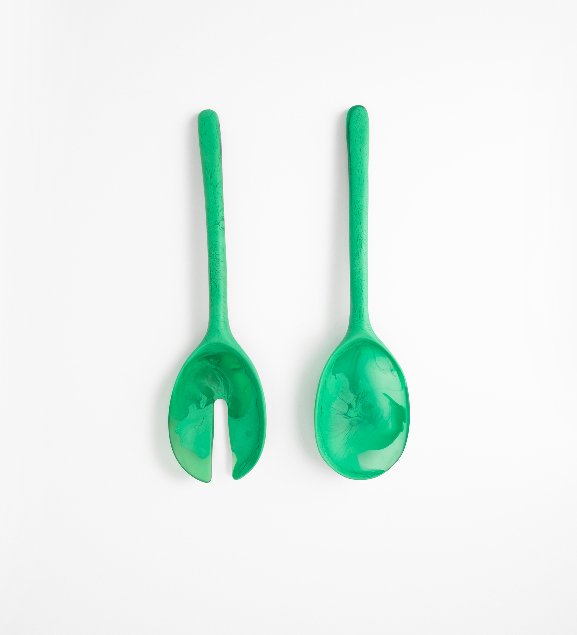 Dinosaur Designs Long Stone Servers Tableware in Leaf Colour resin