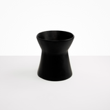 Dinosaur Designs Large Bow Vase in Black Colour resin.