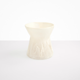 Dinosaur Designs Large Bow Vase in Chalk Swirl Colour resin.