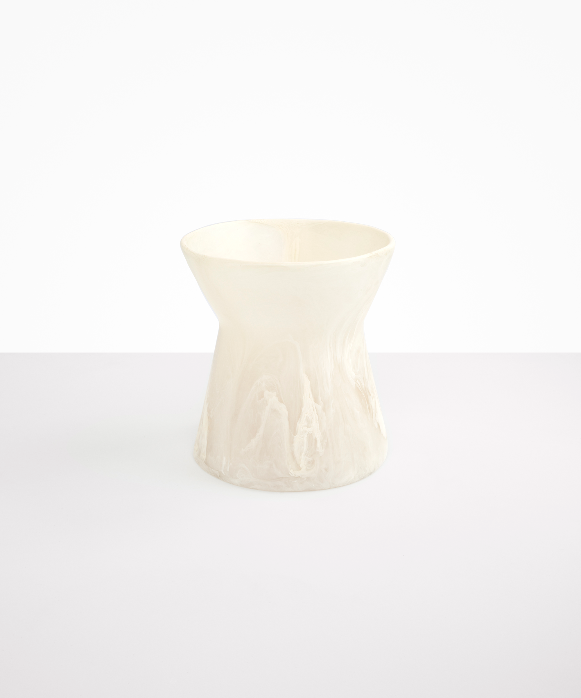 Dinosaur Designs Large Bow Vase in Chalk Swirl Colour resin..