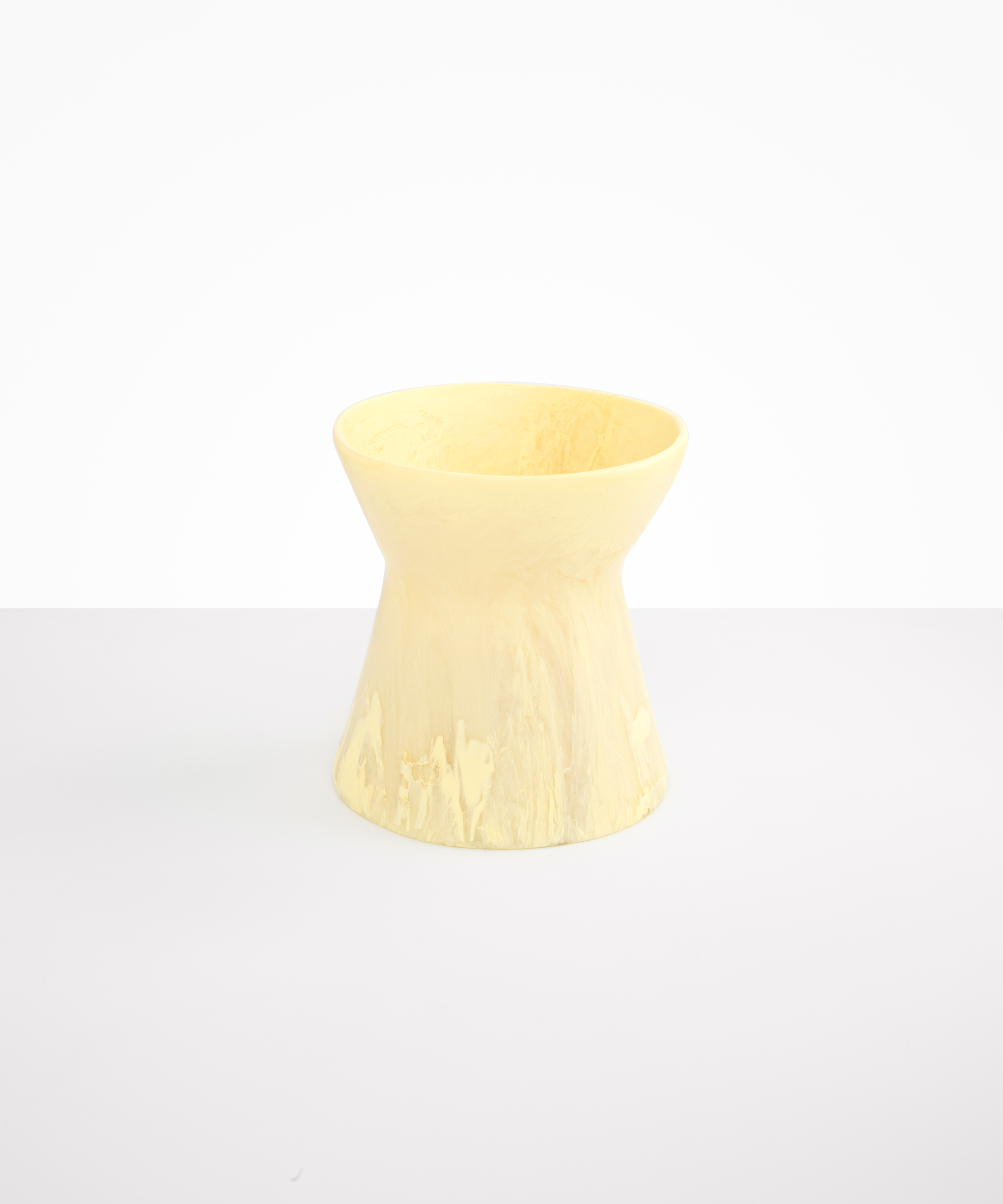 Dinosaur Designs Large Bow Vase in Lemon Colour resin.