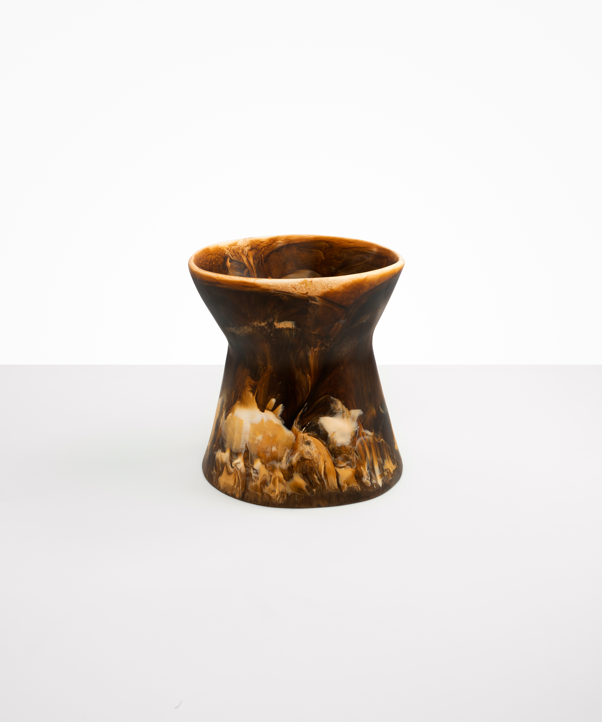 Dinosaur Designs Large Bow Vase in Dark Horn Colour resin..