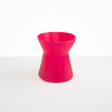 Dinosaur Designs Large Bow Vase in Flamingo Colour resin