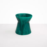 Dinosaur Designs Large Bow Vase in Mineral Swirl Colour resin.