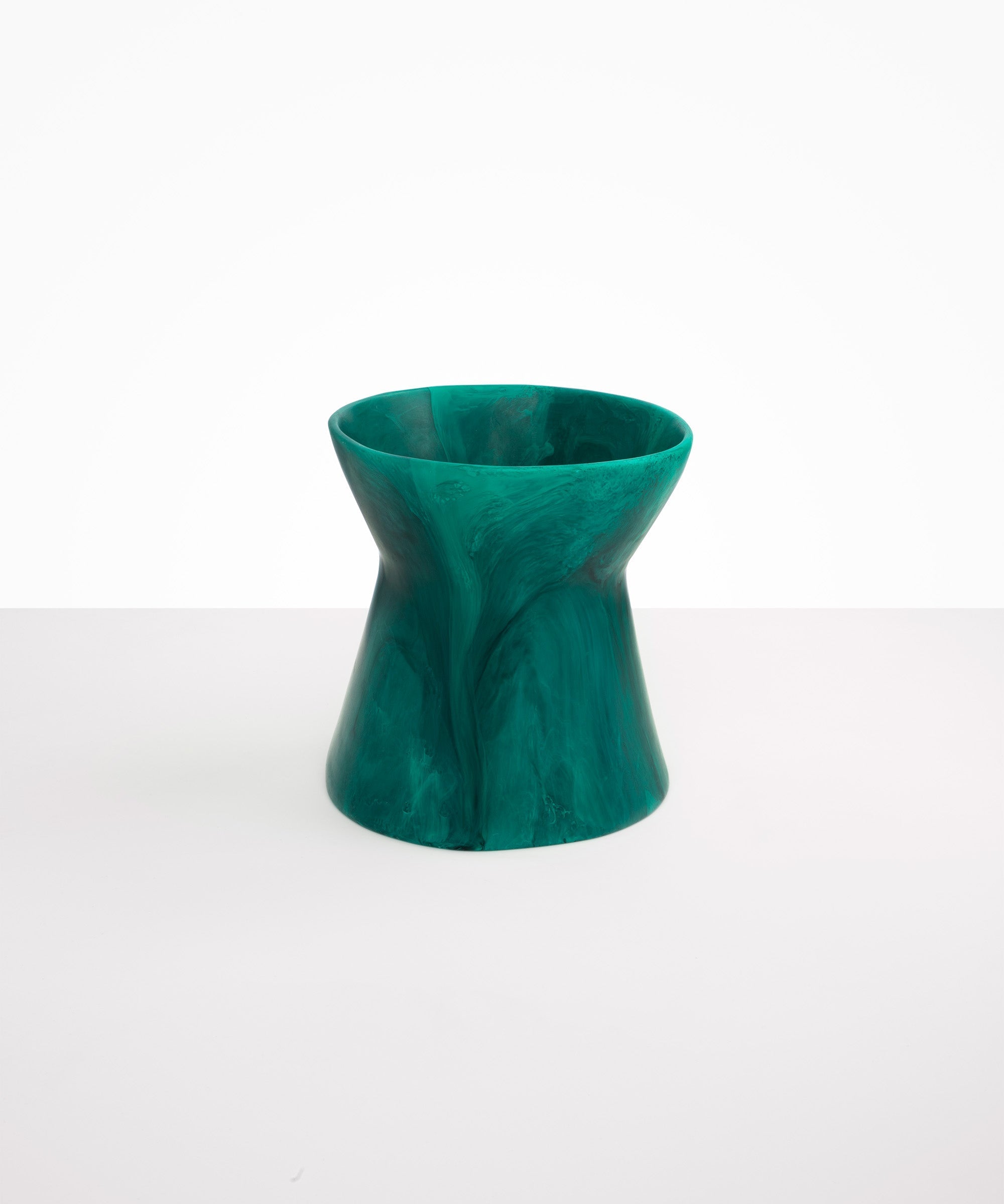 Dinosaur Designs Large Bow Vase in Mineral Swirl Colour resin..