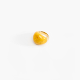 Dinosaur Designs Large Horn Ring in Honeycomb Colour resin with Nano-Coated Brass Material