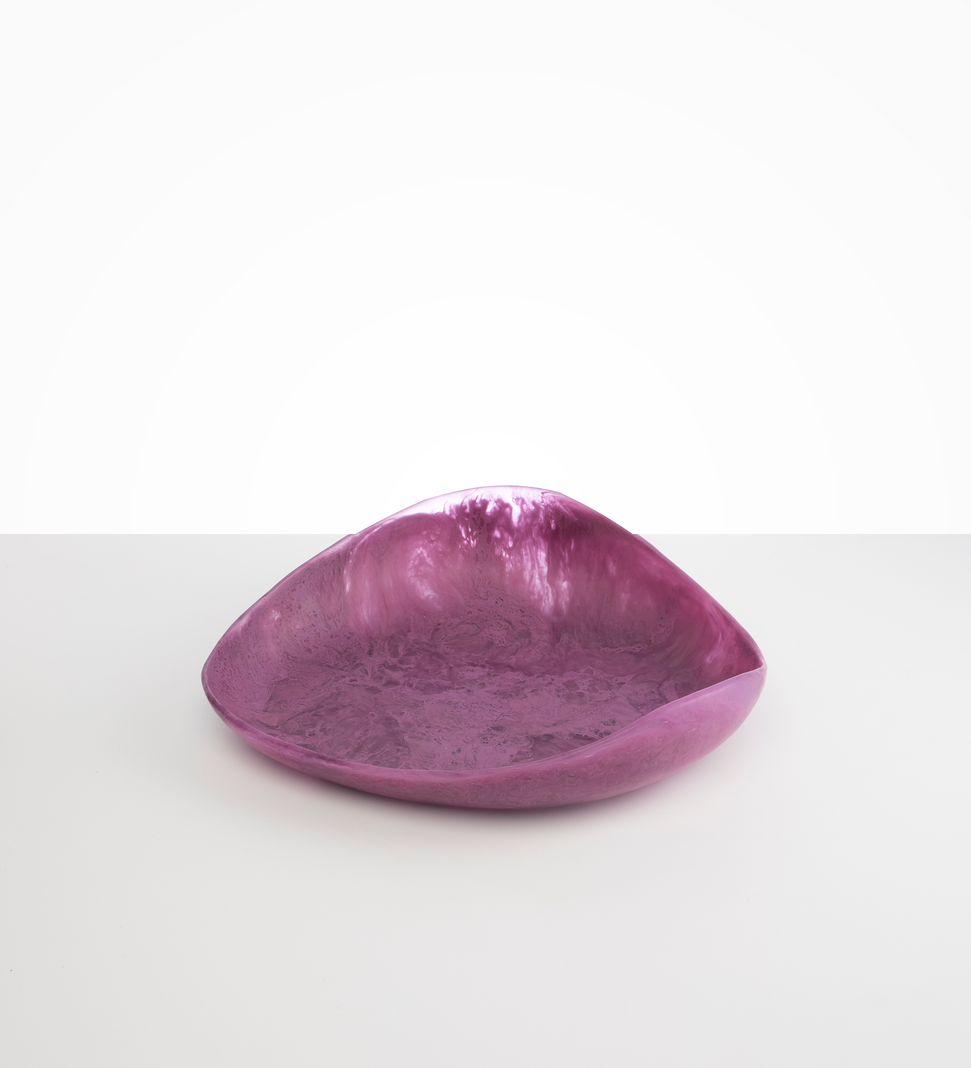 Dinosaur Designs Large Leaf Bowl Bowls in Grape Colour resin