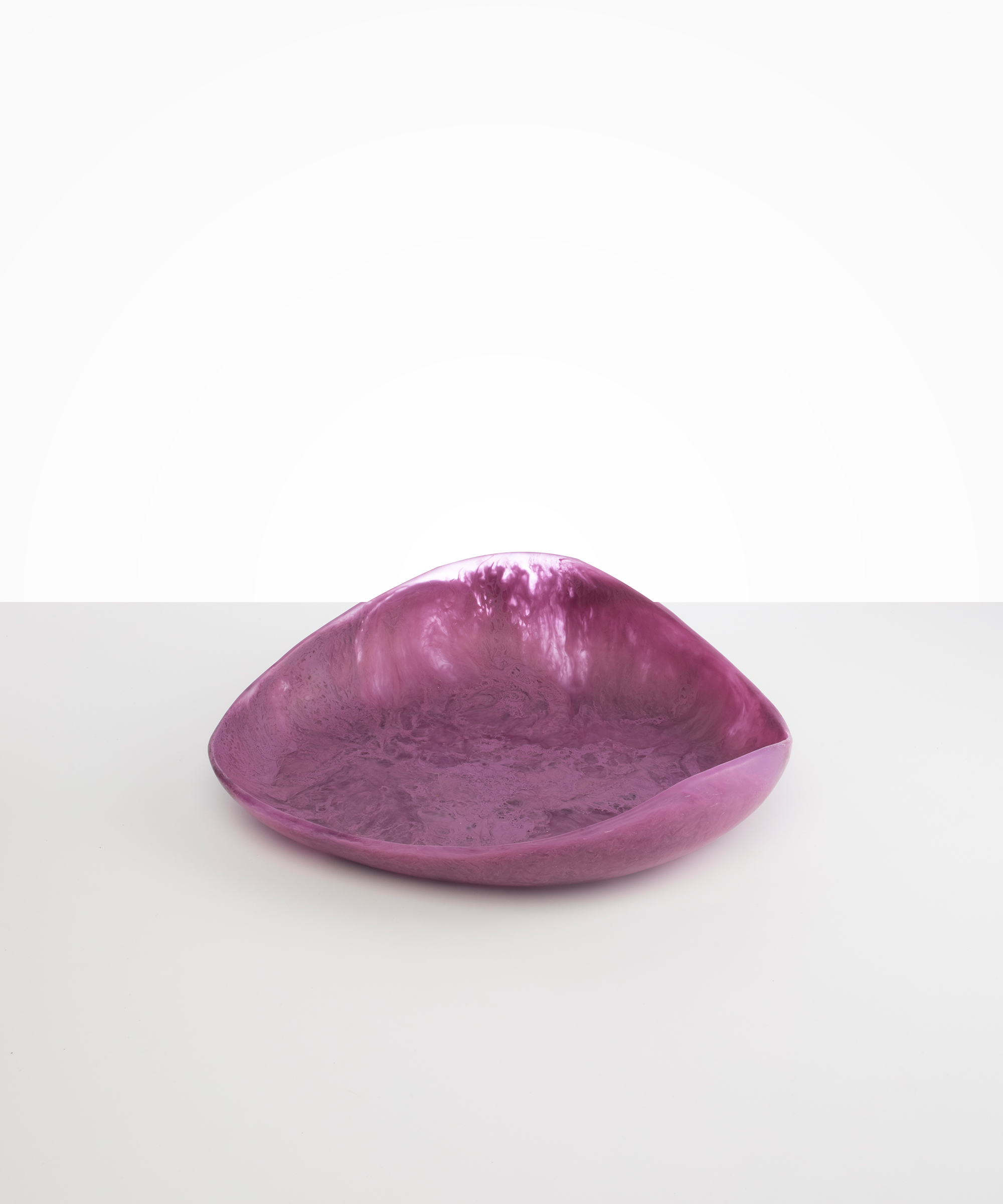 Dinosaur Designs Large Leaf Bowl Bowls in Grape Colour resin