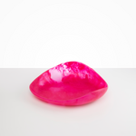 Dinosaur Designs Large Leaf Bowl in Flamingo Colour resin
