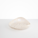 Dinosaur Designs Large Leaf Bowl in Chalk Swirl Colour resin