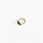 Dinosaur Designs Medium Horn Ring in Malachite Colour resin with Nano-Coated Brass Material
