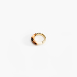 Dinosaur Designs Medium Horn Ring in Light Horn Colour resin with Nano-Coated Brass Material
