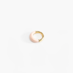 Dinosaur Designs Medium Horn Ring in Rose Swirl Colour resin with Nano-Coated Brass Material