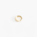 Dinosaur Designs Medium Horn Ring in Cream Colour resin with Nano-Coated Brass Material