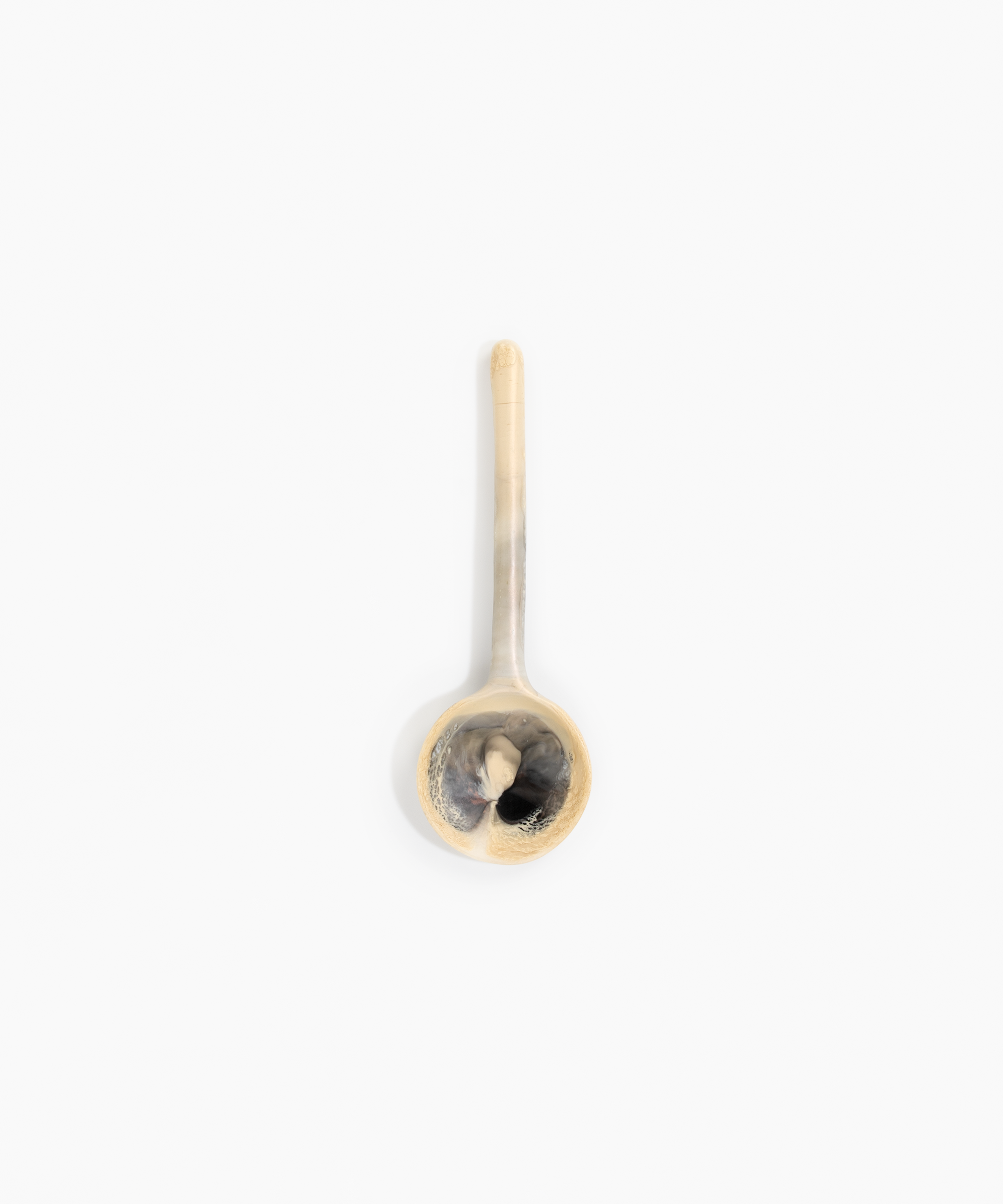 Dinosaur Designs Moon Spoon in Sandy Pearl Colour resin.