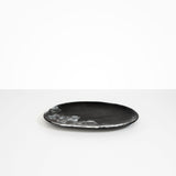 Dinosaur Designs Large Temple Platter in Black Marble Colour resin.