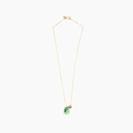Dinosaur Designs Joie De Vivre Pendant in Moss Colour resin with Gold-Filled Material