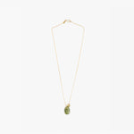 Dinosaur Designs Joie De Vivre Pendant Necklaces in Olive Colour resin with Gold-Filled Material