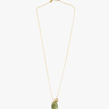 Dinosaur Designs Joie De Vivre Pendant Necklaces in Olive Colour resin with Gold-Filled Material